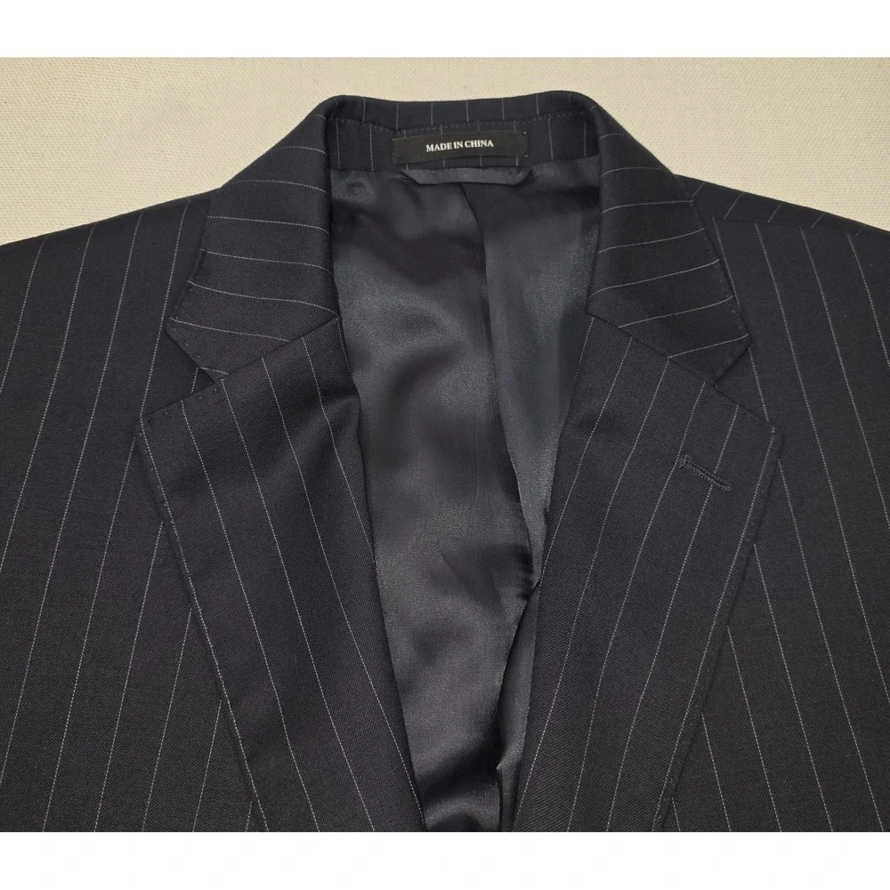 Lauren Ralph Lauren Slim Fit Blazer Mens 42R Wool Pinstripe Suit‎ Jacket Coat